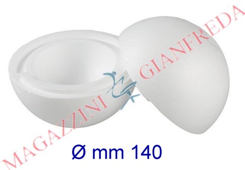SFERA APRIBILE POLISTIROLO BIANCO ESPANSO Ø MM 140